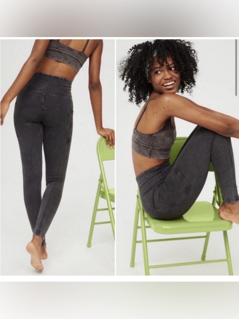 Matching Set Offline by Aerie High-Waisted Leggings with Crop Bralette- M